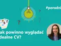 Grafika z pytaniami i żarówką, ilustrująca, co powinno być w CV. Idealne CV to klucz do sukcesu.