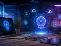 Wizualizacja cyfrowych certyfikatów zawodowych, symbolizująca bezpieczeństwo i rozwój w świecie technologii.