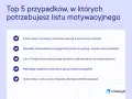 Top 5 sytuacji, gdy potrzebujesz listu motywacyjnego: zmiana kariery, brak doświadczenia, luki w CV, osiągnięcia i etyka pracy.
