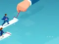 Biznesmeni biegną po białej ścieżce, malując ją wałkiem. Zastanawiasz się, jak często zmieniać pracę?