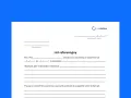 Formularz "List referencyjny" do wypełnienia przez pracodawcę, zawierający pola na dane pracownika, okres zatrudnienia, obowiązki i cechy.