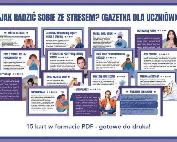 Smutek po zmianie pracy? Gazetka dla uczniów podpowiada, jak radzić sobie ze stresem.