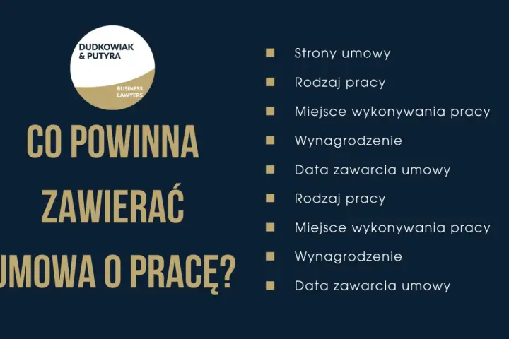 Co powinna zawierać umowa o pracę? Kluczowe elementy to strony, rodzaj pracy, miejsce, wynagrodzenie i data zawarcia.