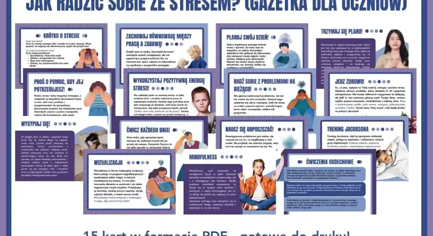 Nie radzę sobie w nowej pracy? Gazetka dla uczniów podpowiada, jak radzić sobie ze stresem.